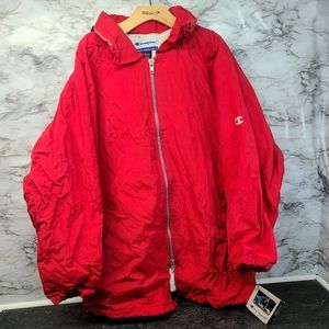 VINTAGE NEW CHAMPION JACKET 90s MENS LARGE  RED L